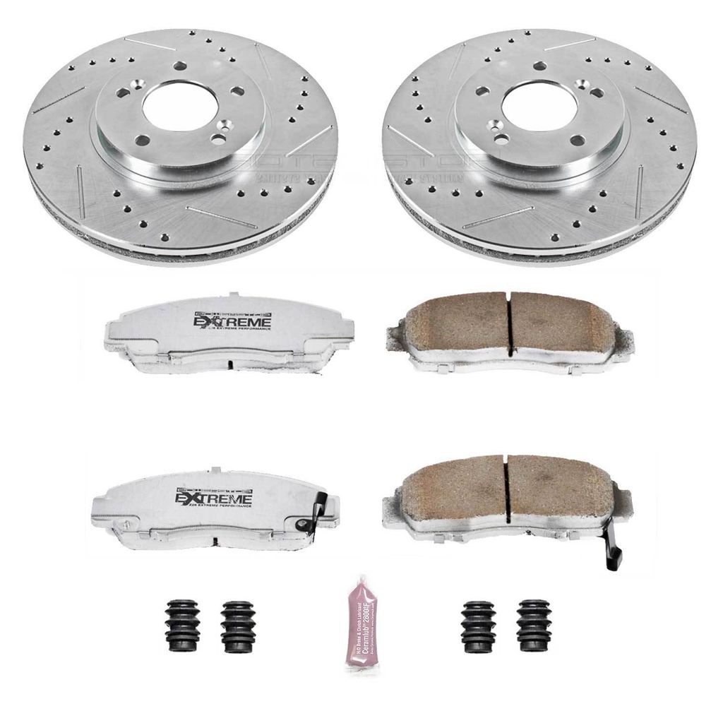 PowerStop K2309-26 - Z26 Drilled and Slotted Brake Rotors and Pads Kit