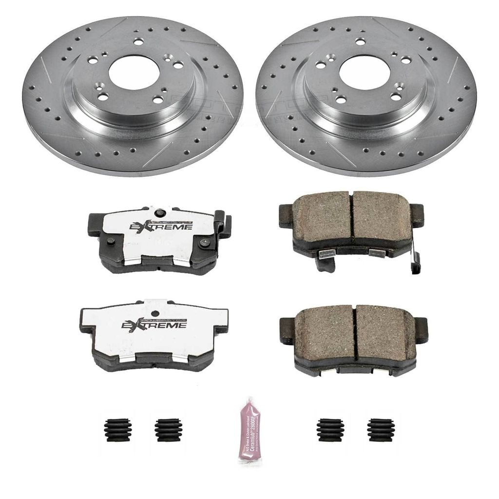 PowerStop K2310-26 - Z26 Drilled and Slotted Brake Rotors and Pads Kit