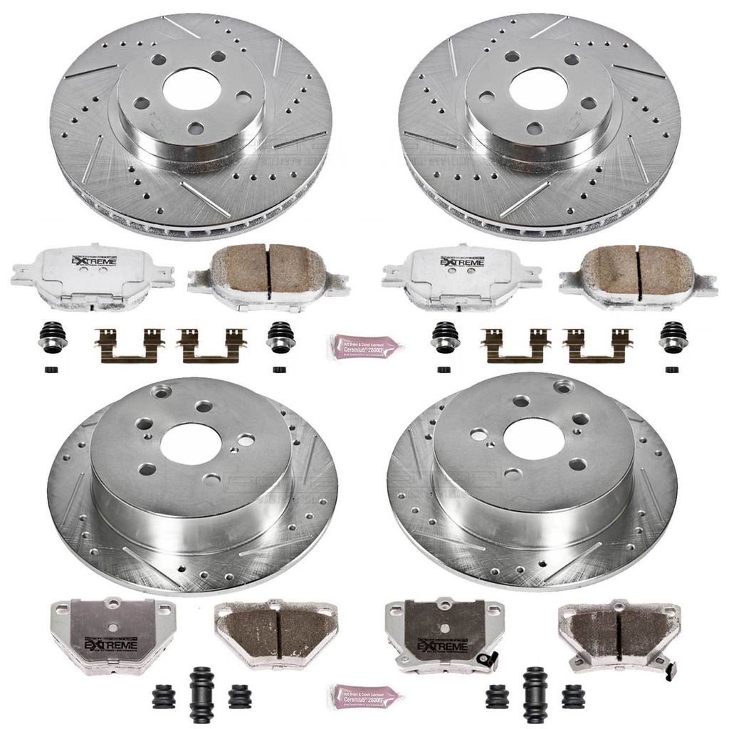 PowerStop K2314-26 - Z26 Drilled and Slotted Brake Rotors and Pads Kit