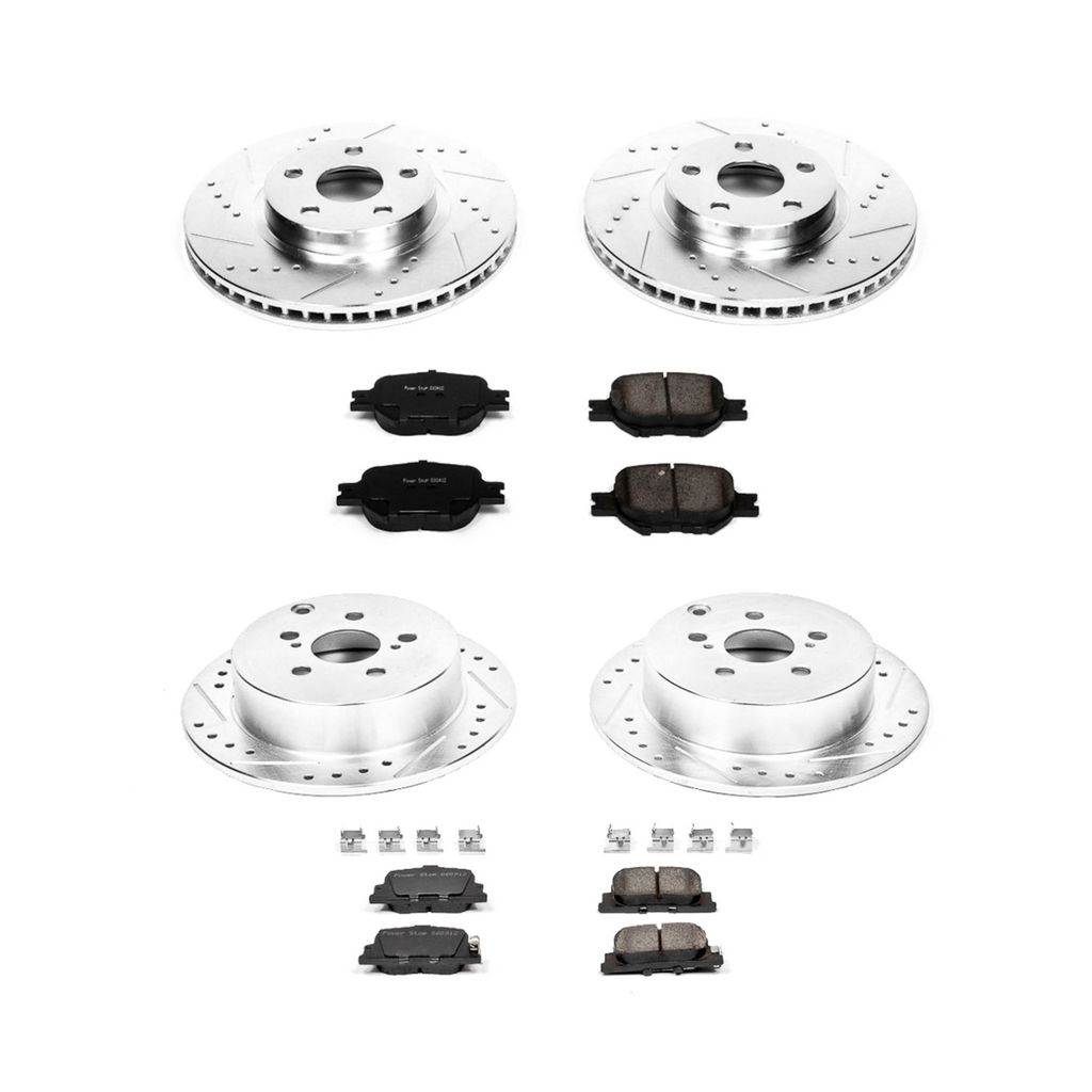 PowerStop K2315 - Z23 Drilled and Slotted Brake Rotors and Pads Kit