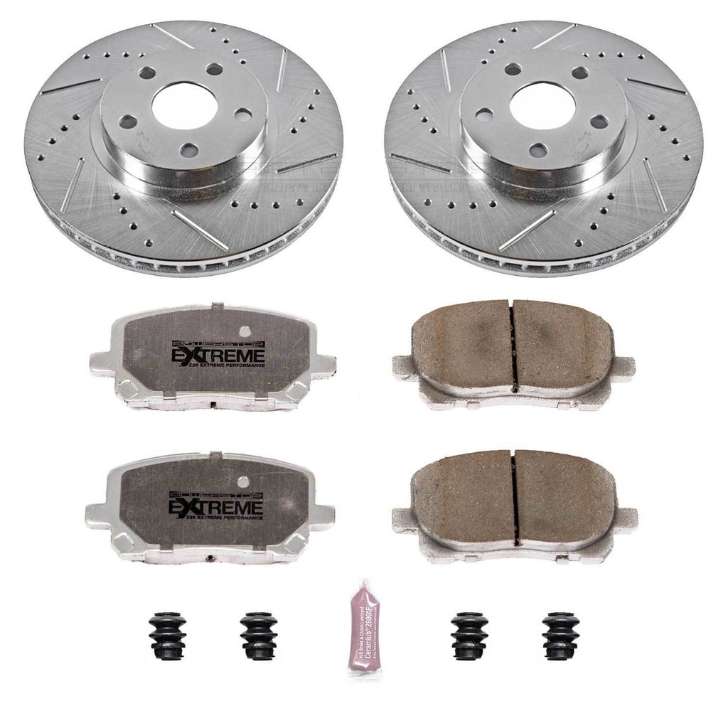 PowerStop K2316-26 - Z26 Drilled and Slotted Brake Rotors and Pads Kit