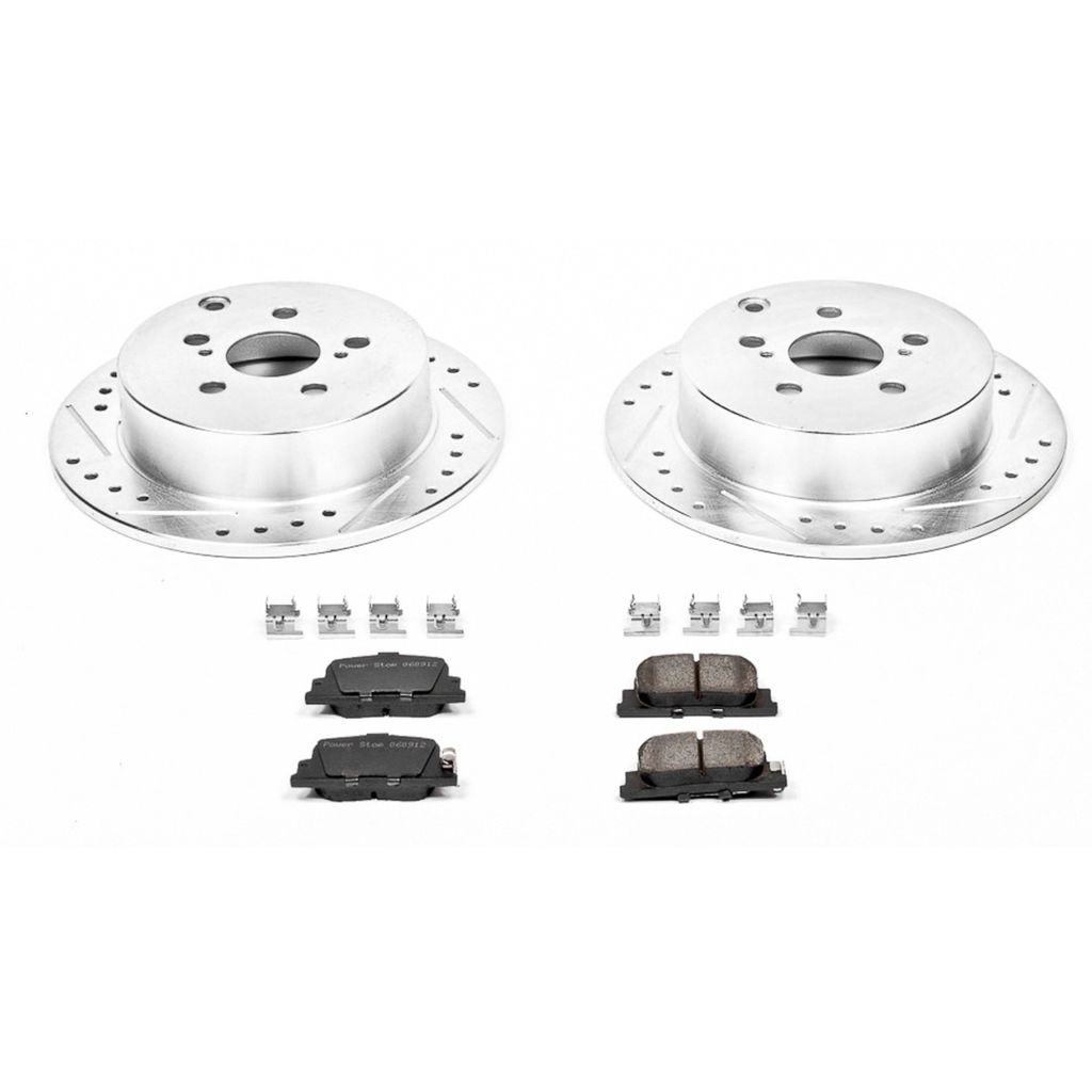 PowerStop K2319 - Z23 Drilled and Slotted Brake Rotors and Pads Kit