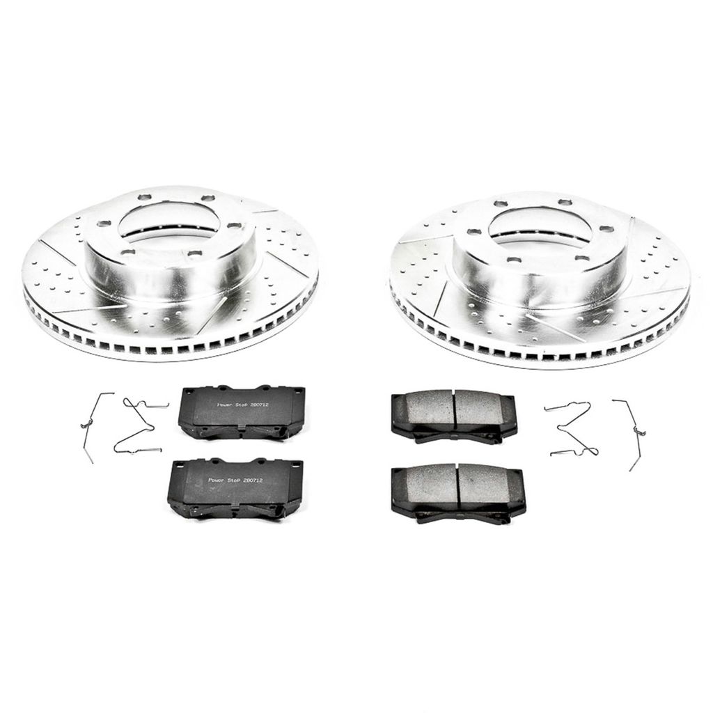 PowerStop K2323 - Z23 Drilled and Slotted Brake Rotors and Pads Kit