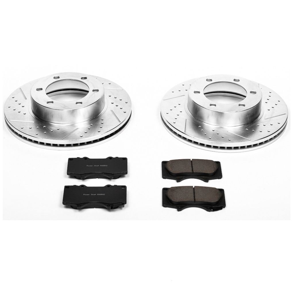 PowerStop K2324 - Z23 Drilled and Slotted Brake Rotors and Pads Kit