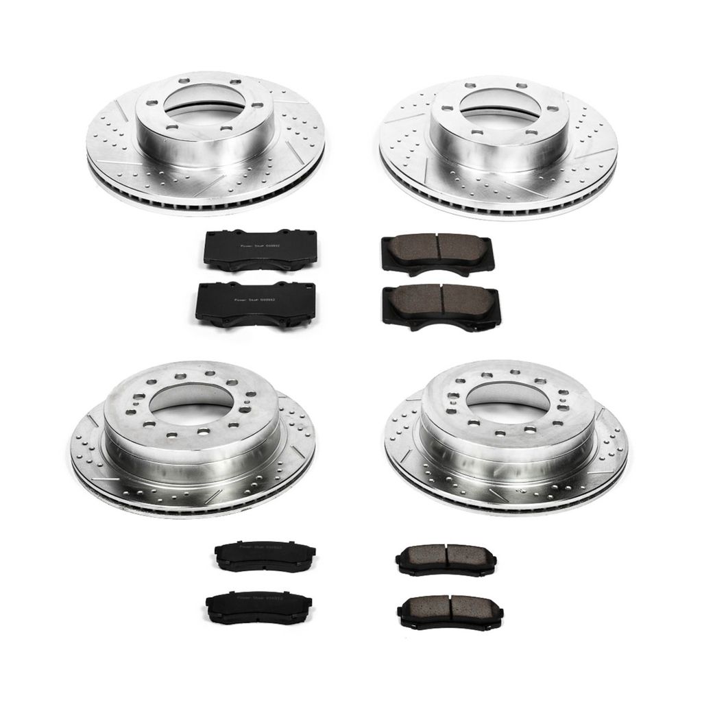 PowerStop K2325 - Z23 Drilled and Slotted Brake Rotors and Pads Kit