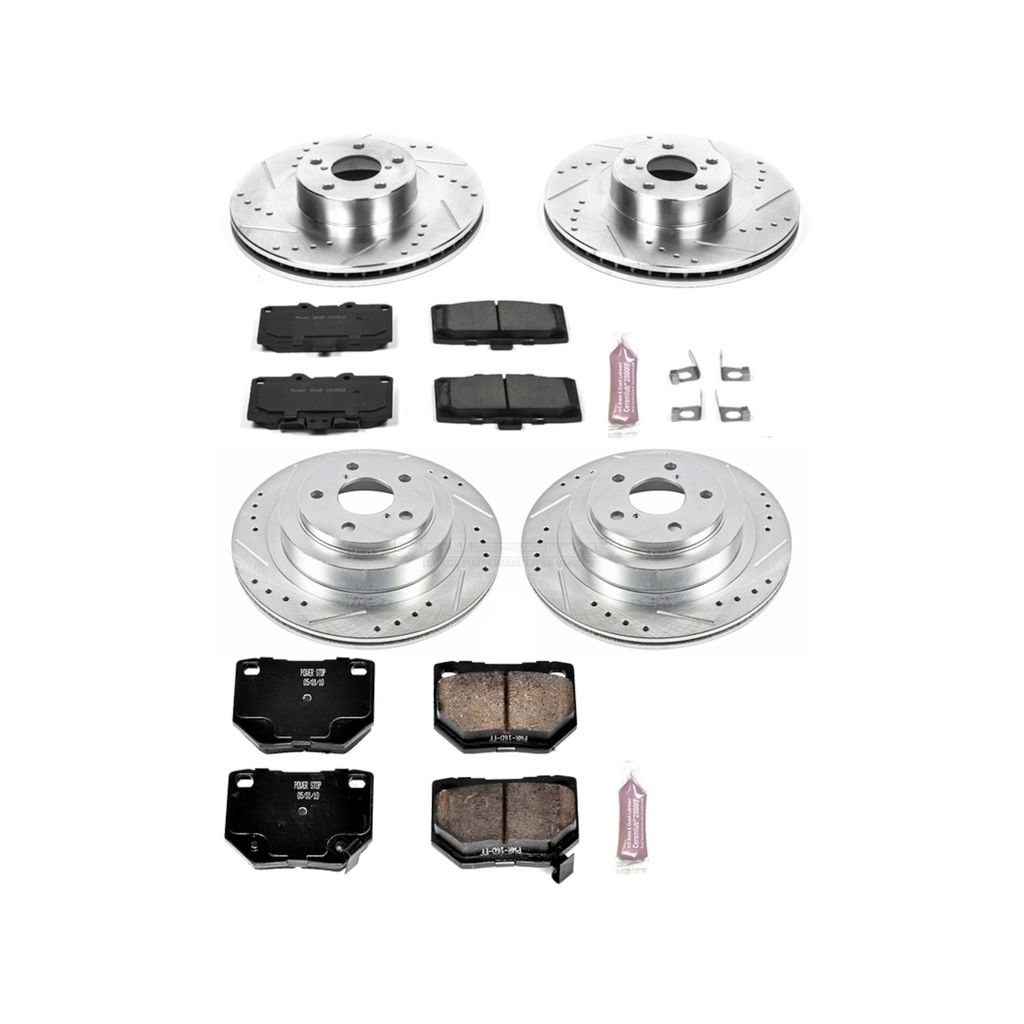 PowerStop K2368 - Z23 Drilled and Slotted Brake Rotors and Pads Kit