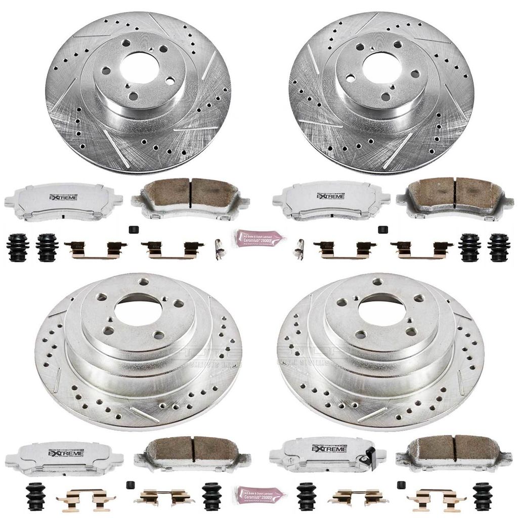 PowerStop K2371-26 - Z26 Drilled and Slotted Brake Rotors and Pads Kit