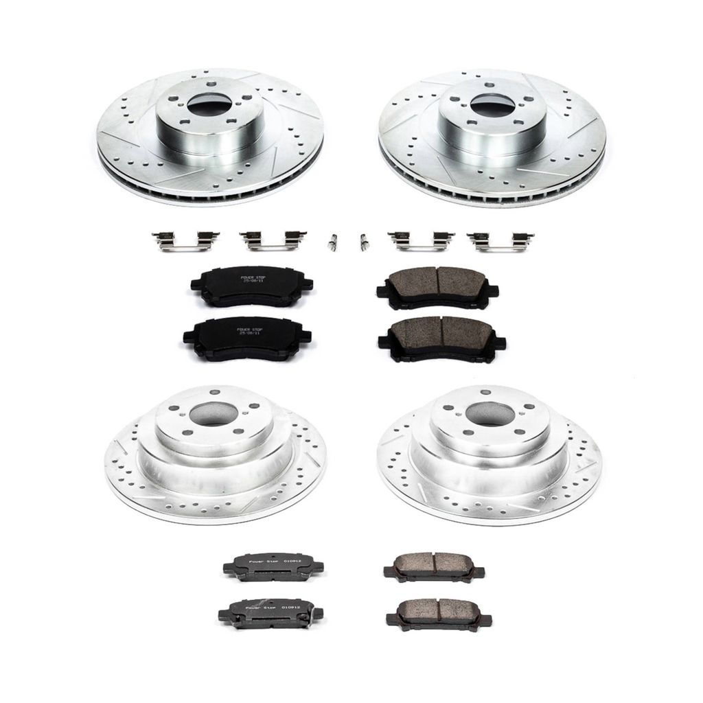 PowerStop K2371 - Z23 Drilled and Slotted Brake Rotors and Pads Kit