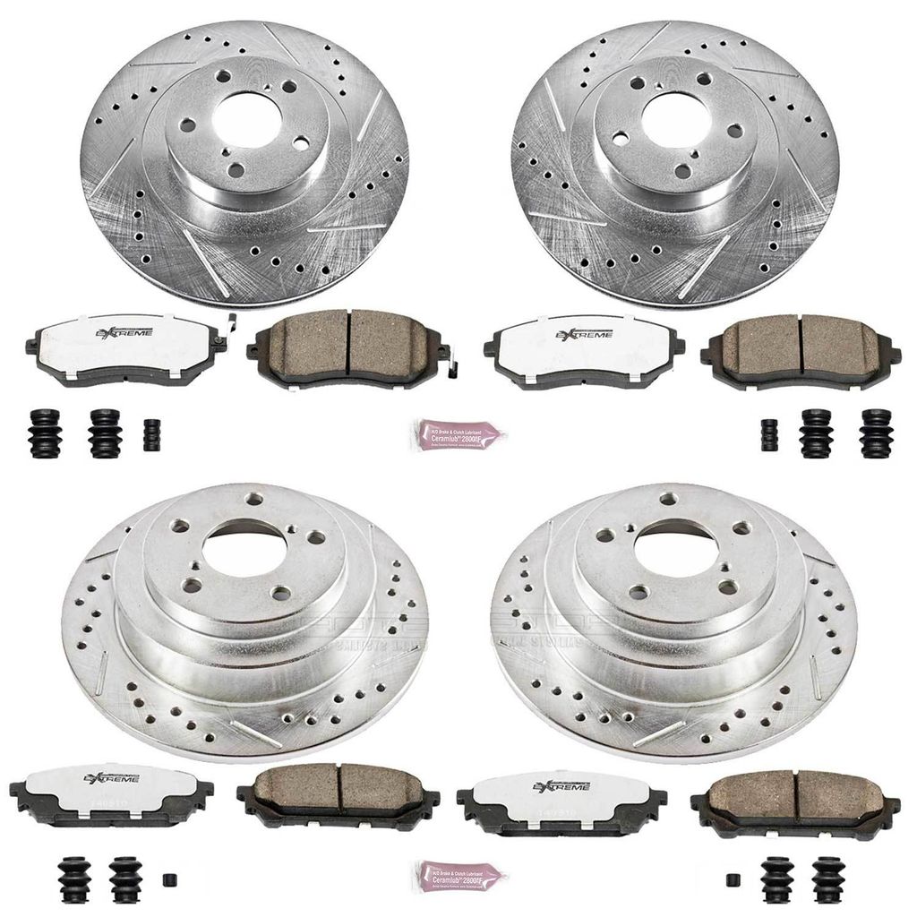 PowerStop K2376-26 - Z26 Drilled and Slotted Brake Rotors and Pads Kit