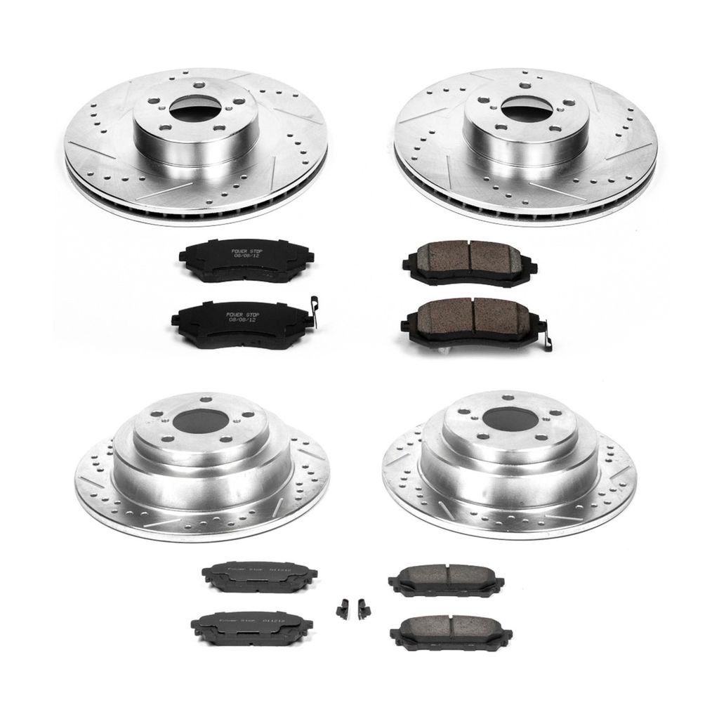 PowerStop K2376 - Z23 Drilled and Slotted Brake Rotors and Pads Kit