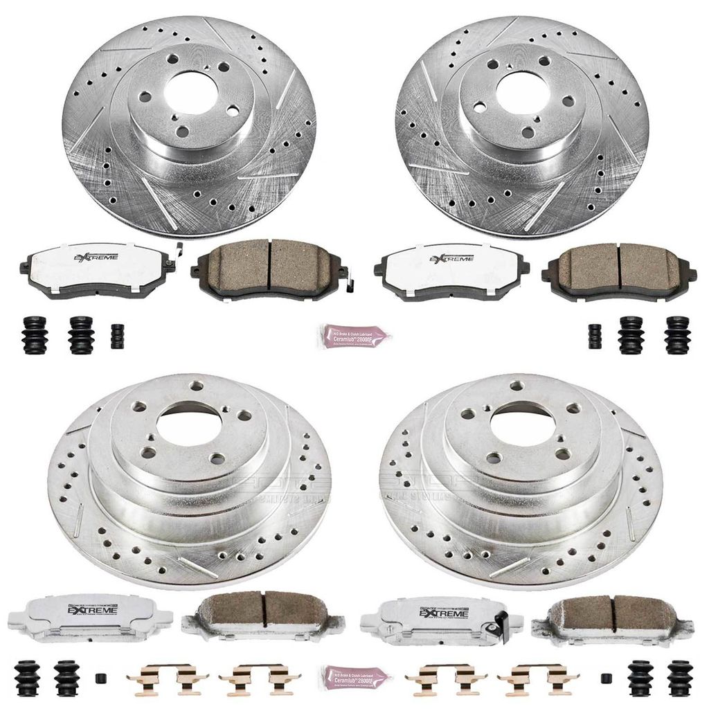 PowerStop K2377-26 - Z26 Drilled and Slotted Brake Rotors and Pads Kit