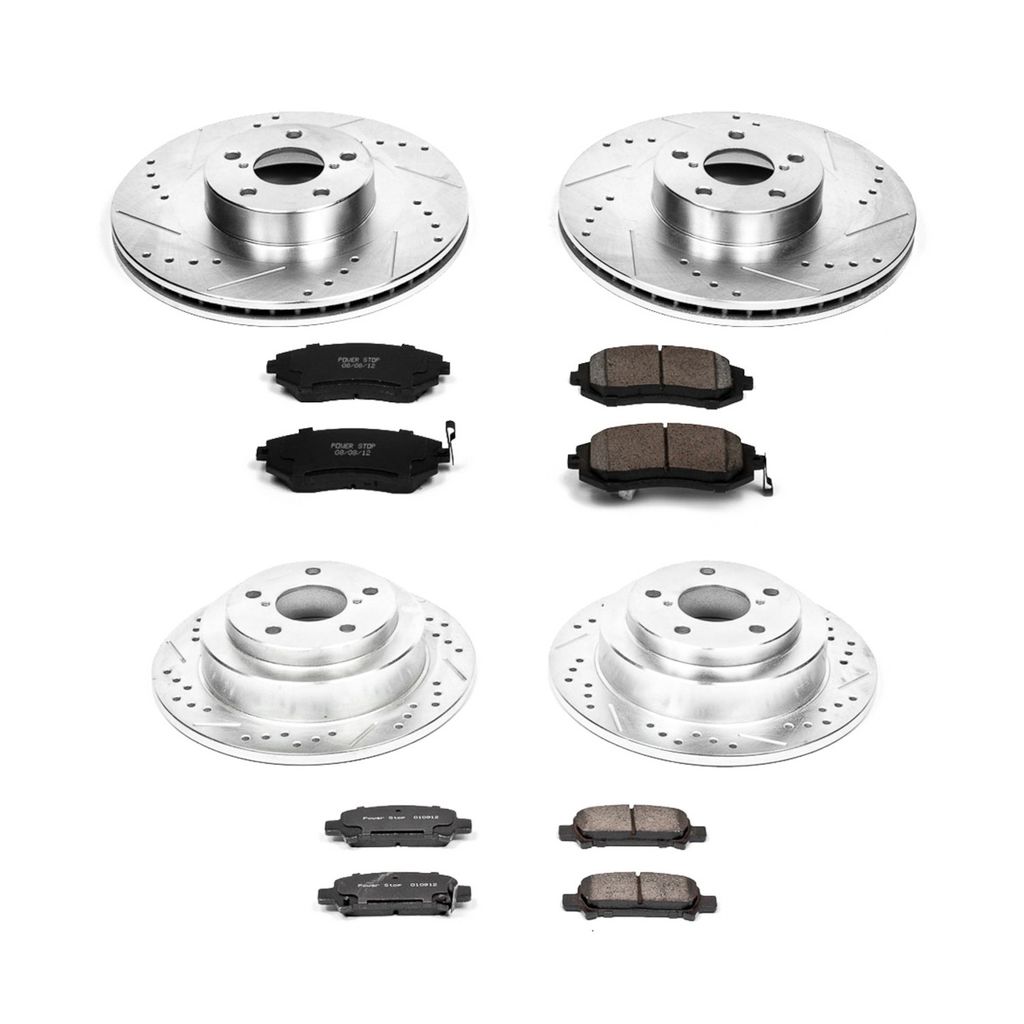 PowerStop K2377 - Z23 Drilled and Slotted Brake Rotors and Pads Kit