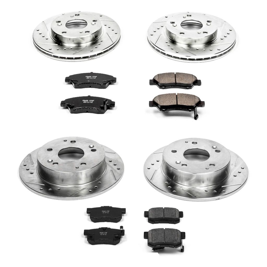 PowerStop K2387 - Z23 Drilled and Slotted Brake Rotors and Pads Kit