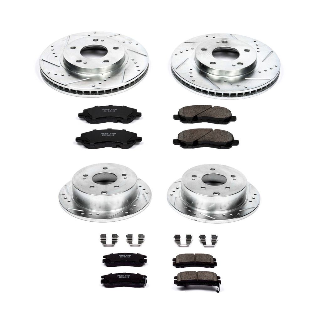 PowerStop K2395 - Z23 Drilled and Slotted Brake Rotors and Pads Kit