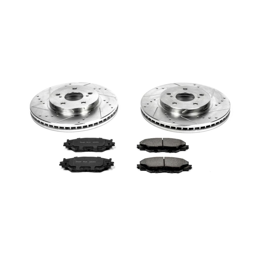 PowerStop K2406 - Z23 Drilled and Slotted Brake Rotors and Pads Kit