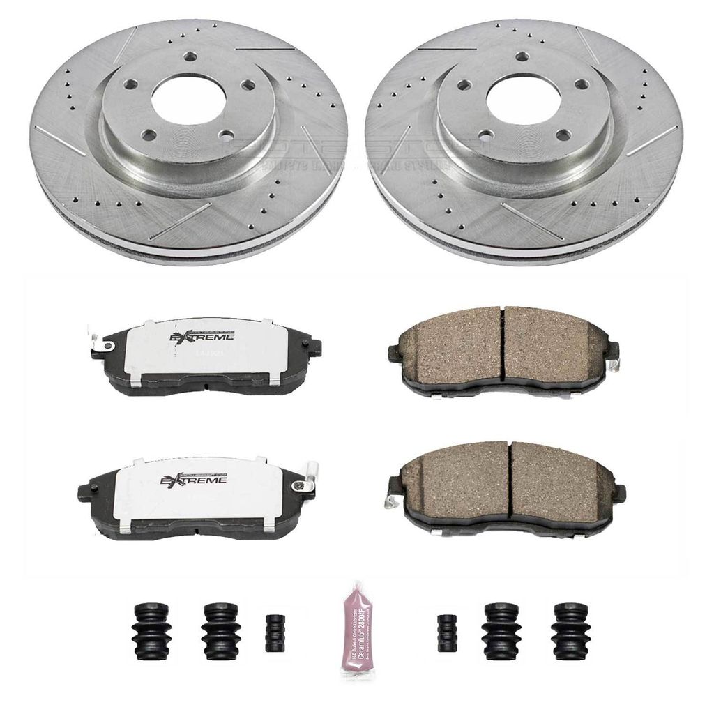 PowerStop K241-26 - Z26 Drilled and Slotted Brake Rotors and Pads Kit