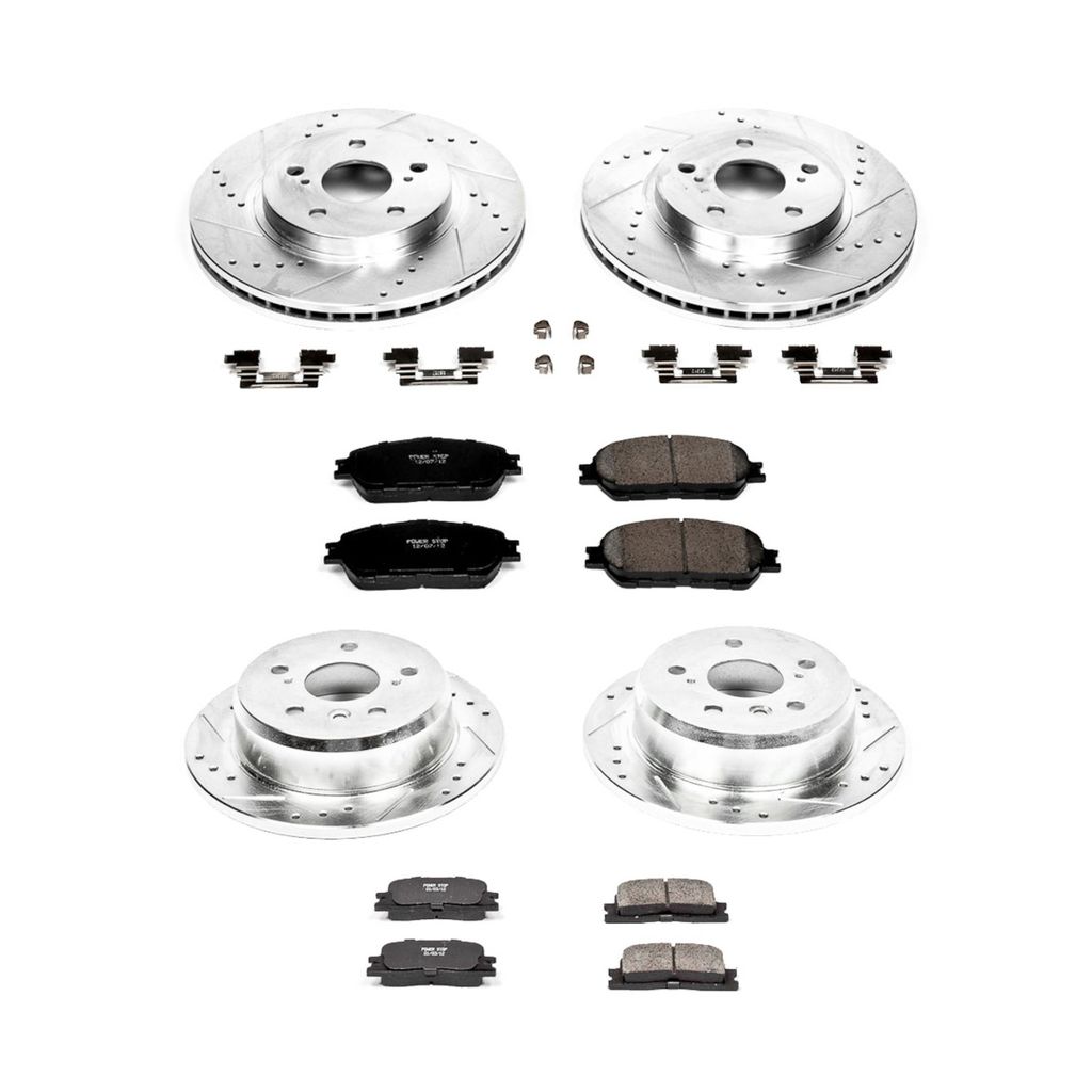 PowerStop K2413 - Z23 Drilled and Slotted Brake Rotors and Pads Kit