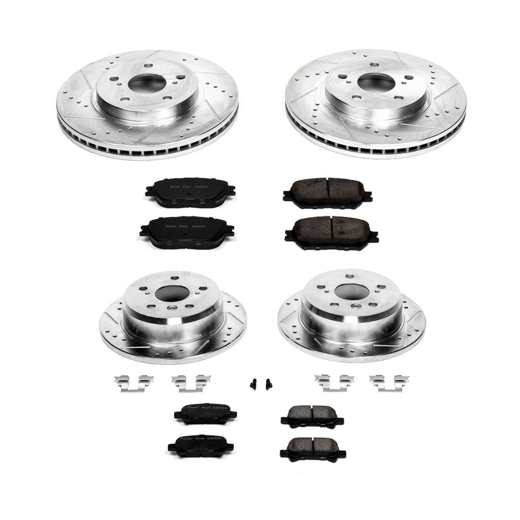 PowerStop K2415 - Z23 Drilled and Slotted Brake Rotors and Pads Kit