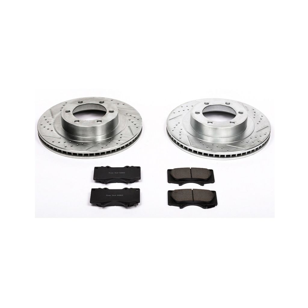 PowerStop K2421 - Z23 Drilled and Slotted Brake Rotors and Pads Kit