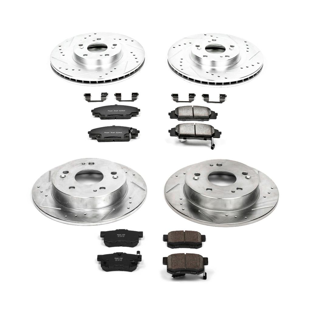 PowerStop K2440 - Z23 Drilled and Slotted Brake Rotors and Pads Kit