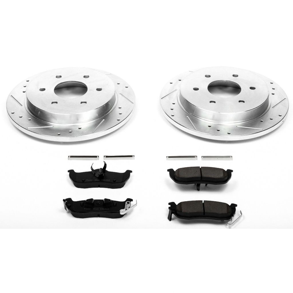PowerStop K2445 - Z23 Drilled and Slotted Brake Rotors and Pads Kit