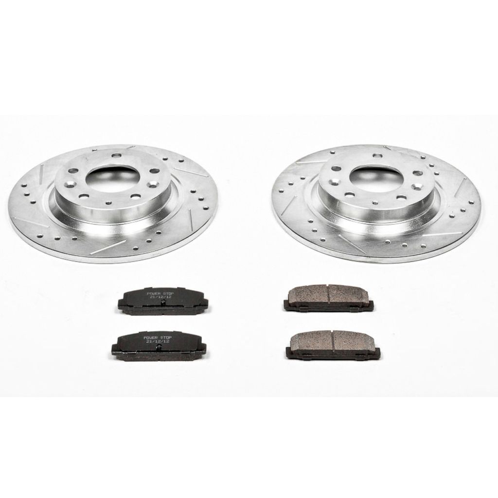 PowerStop K2452 - Z23 Drilled and Slotted Brake Rotors and Pads Kit