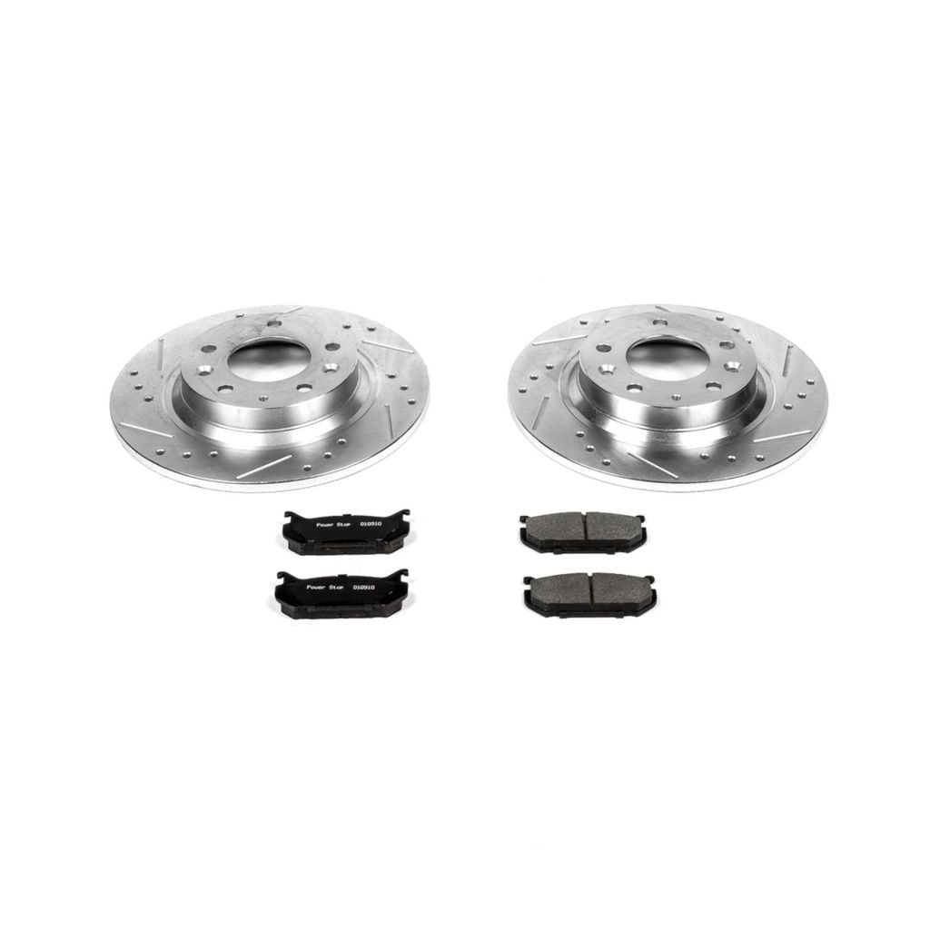 PowerStop K2453 - Z23 Drilled and Slotted Brake Rotors and Pads Kit