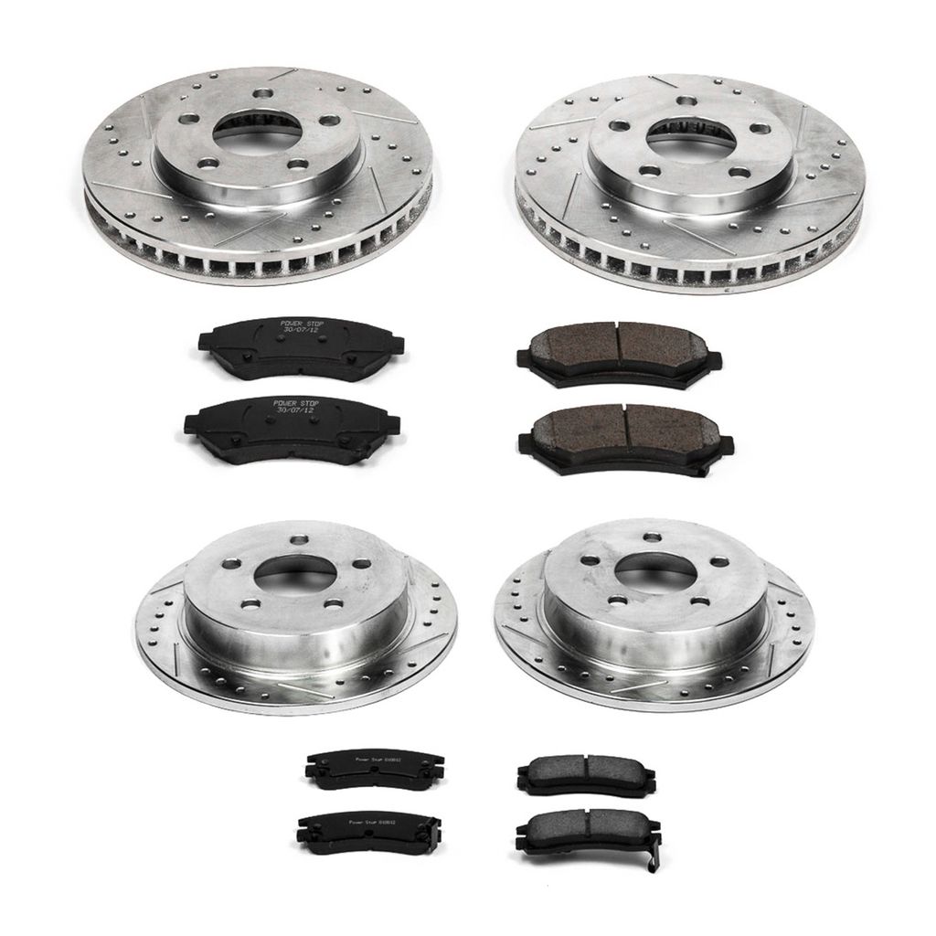 PowerStop K2554 - Z23 Drilled and Slotted Brake Rotors and Pads Kit