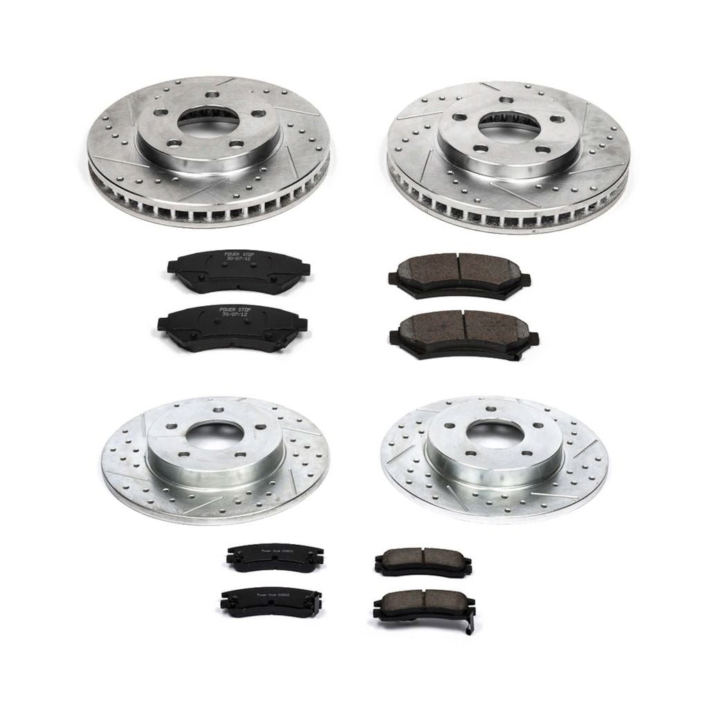 PowerStop K2556 - Z23 Drilled and Slotted Brake Rotors and Pads Kit