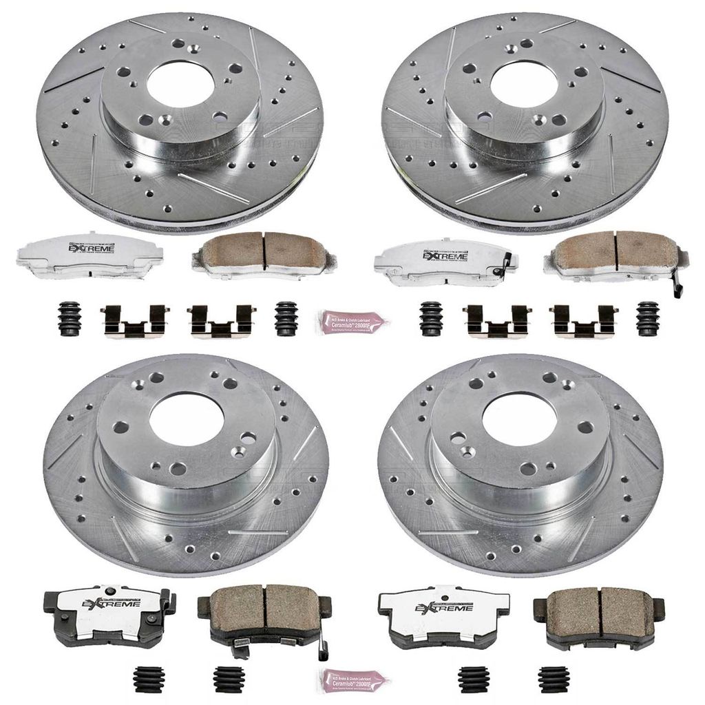 PowerStop K2557-26 - Z26 Drilled and Slotted Brake Rotors and Pads Kit