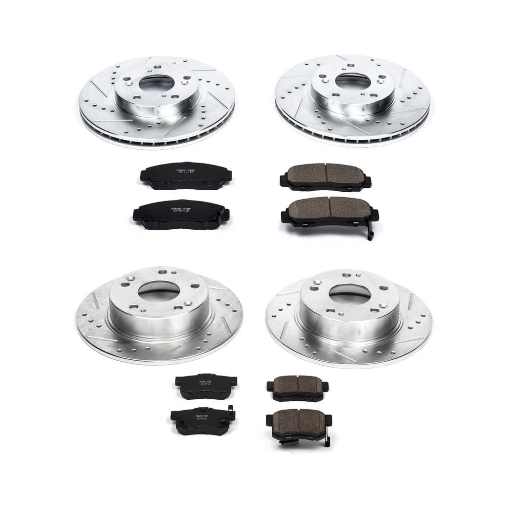 PowerStop K2557 - Z23 Drilled and Slotted Brake Rotors and Pads Kit