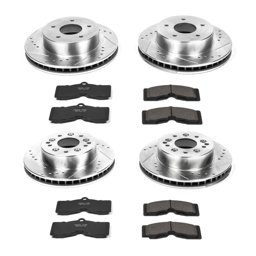 PowerStop K2597 - Z23 Drilled and Slotted Brake Rotors and Pads Kit
