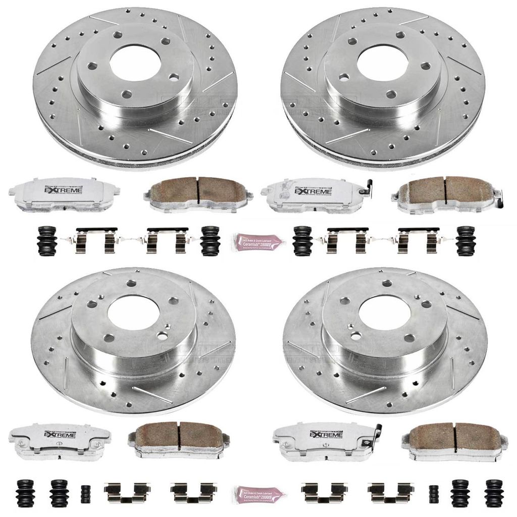 PowerStop K2703-26 - Z26 Drilled and Slotted Brake Rotors and Pads Kit