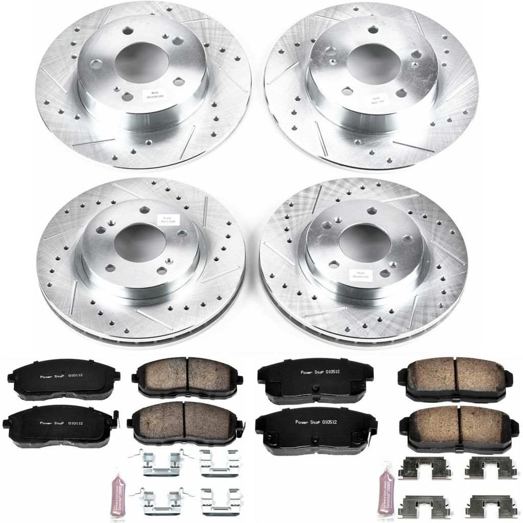 PowerStop K2703 - Z23 Drilled and Slotted Brake Rotors and Pads Kit
