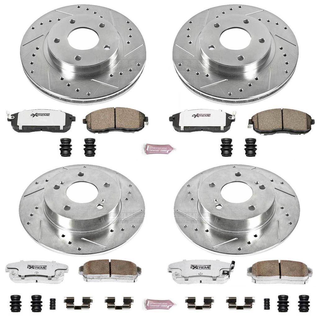 PowerStop K2705-26 - Z26 Drilled and Slotted Brake Rotors and Pads Kit