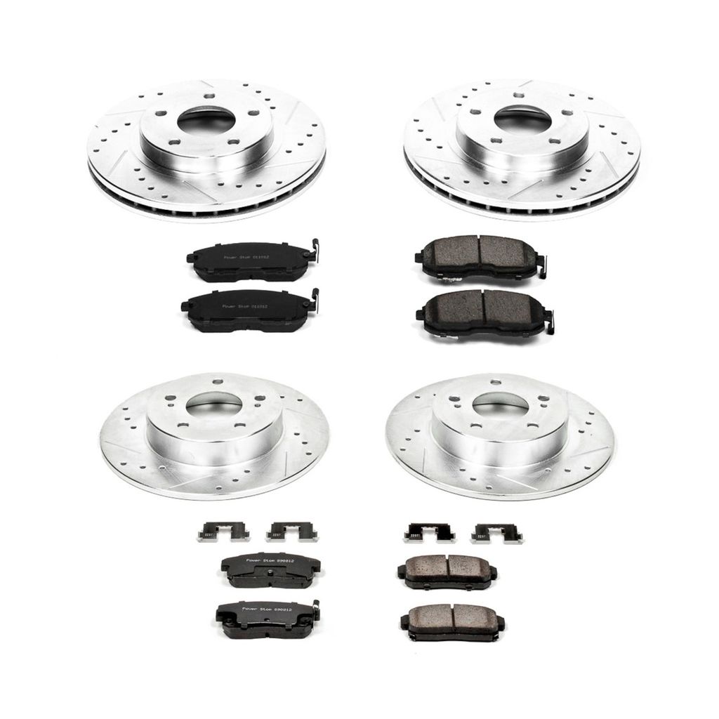PowerStop K2705 - Z23 Drilled and Slotted Brake Rotors and Pads Kit