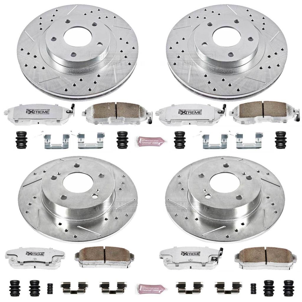 PowerStop K2706-26 - Z26 Drilled and Slotted Brake Rotors and Pads Kit