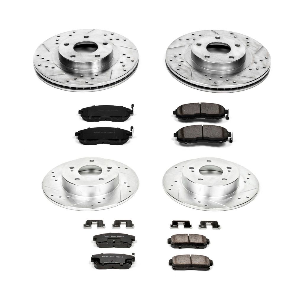 PowerStop K2706 - Z23 Drilled and Slotted Brake Rotors and Pads Kit