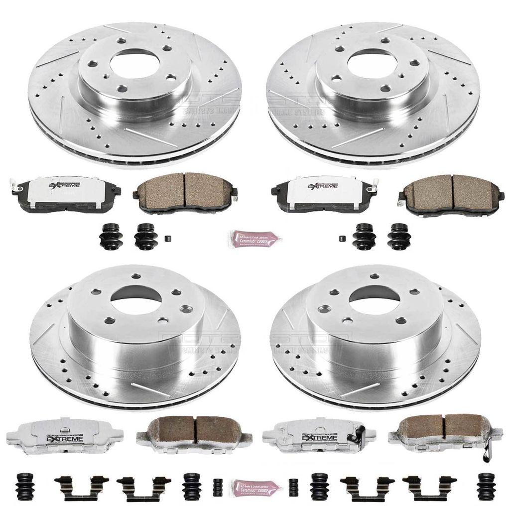 PowerStop K2710-26 - Z26 Drilled and Slotted Brake Rotors and Pads Kit