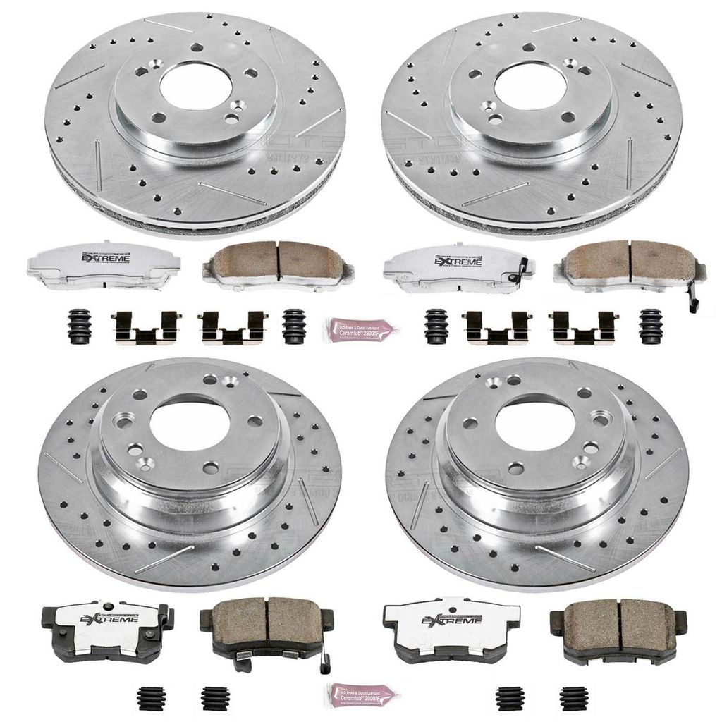 PowerStop K2715-26 - Z26 Drilled and Slotted Brake Rotors and Pads Kit