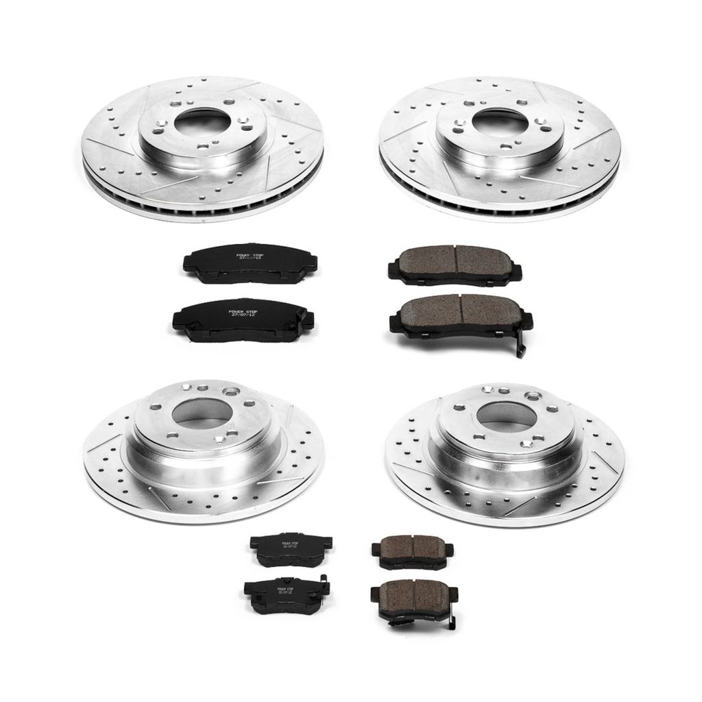 PowerStop K2715 - Z23 Drilled and Slotted Brake Rotors and Pads Kit