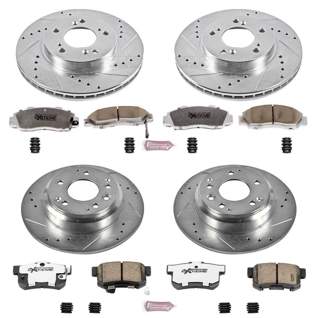 PowerStop K2717-26 - Z26 Drilled and Slotted Brake Rotors and Pads Kit