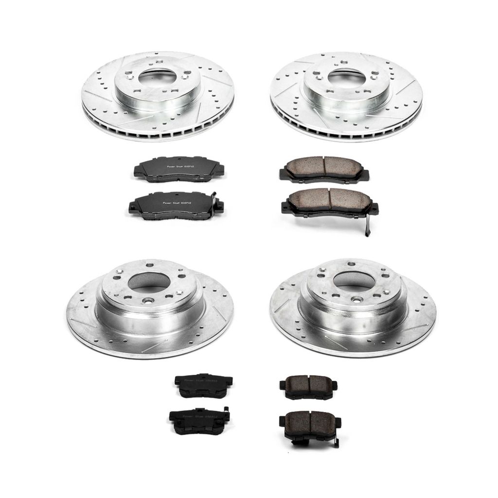 PowerStop K2717 - Z23 Drilled and Slotted Brake Rotors and Pads Kit