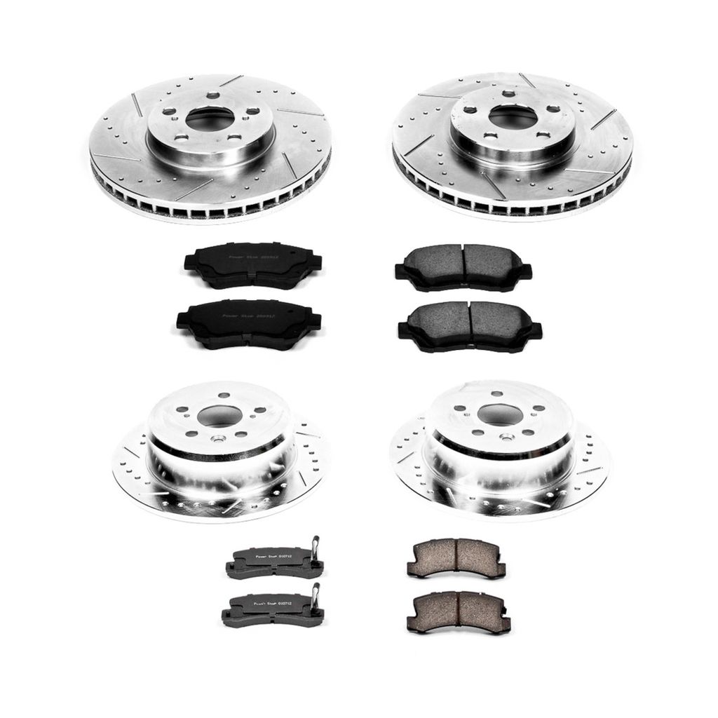 PowerStop K2726 - Z23 Drilled and Slotted Brake Rotors and Pads Kit