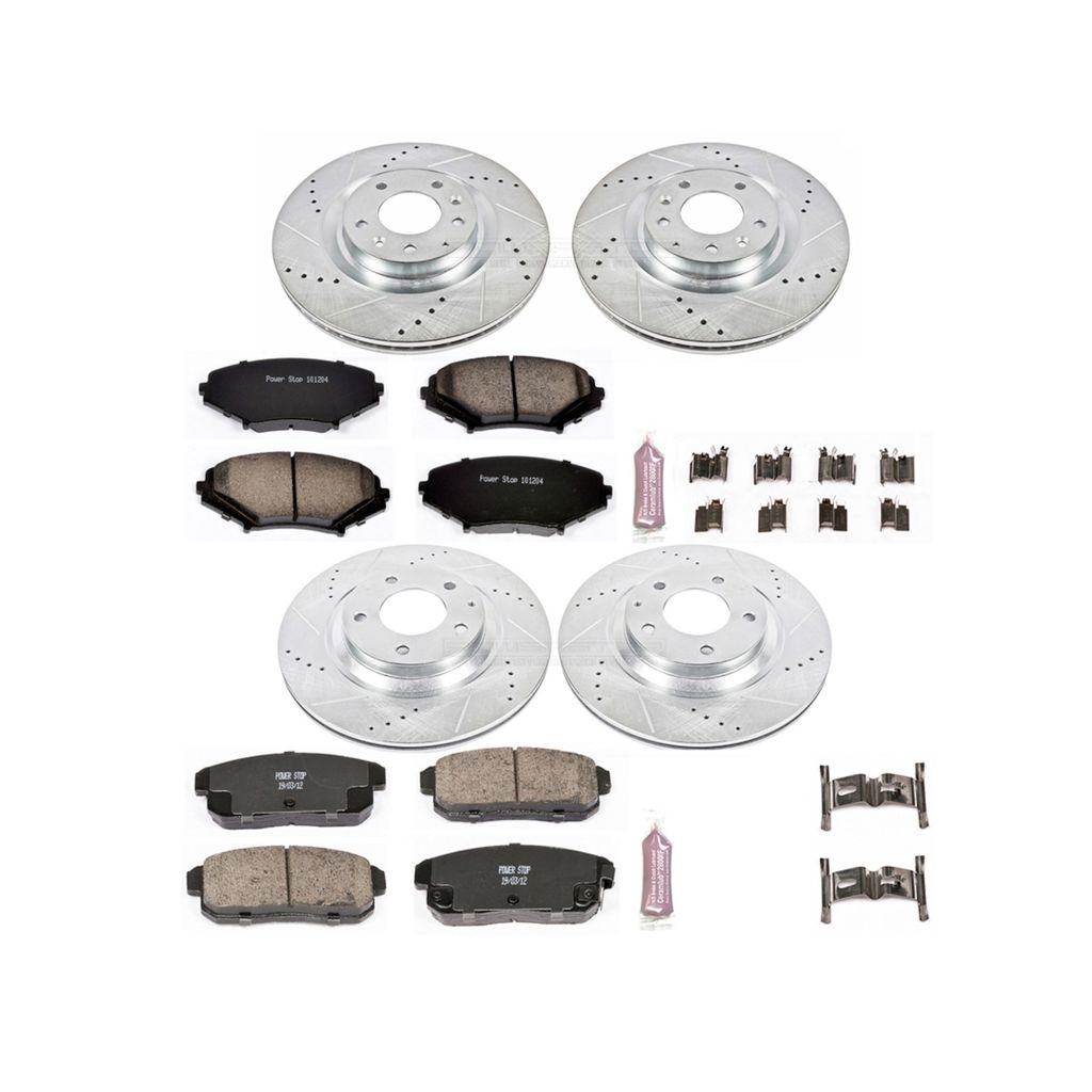 PowerStop K2727 - Z23 Drilled and Slotted Brake Rotors and Pads Kit