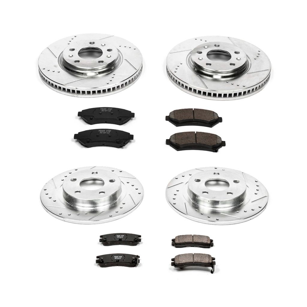 PowerStop K2733 - Z23 Drilled and Slotted Brake Rotors and Pads Kit