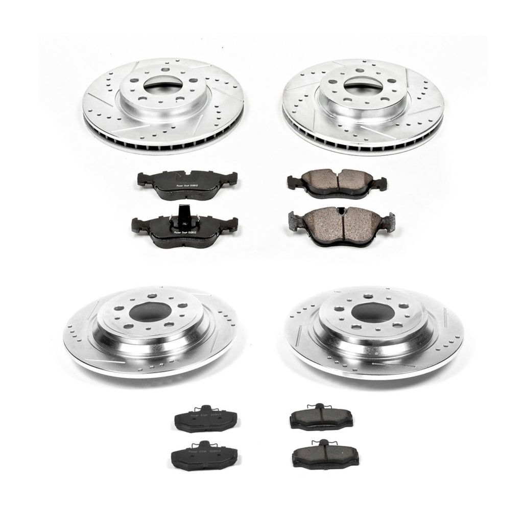 PowerStop K2736 - Z23 Drilled and Slotted Brake Rotors and Pads Kit