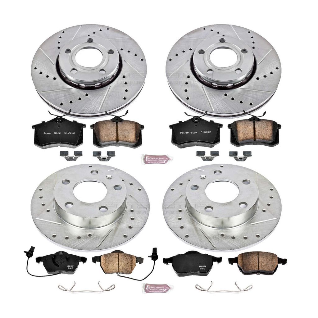 PowerStop K2741 - Z23 Drilled and Slotted Brake Rotors and Pads Kit