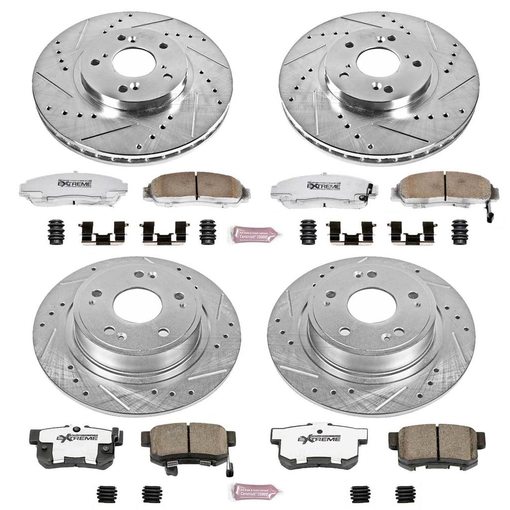 PowerStop K2743-26 - Z26 Drilled and Slotted Brake Rotors and Pads Kit