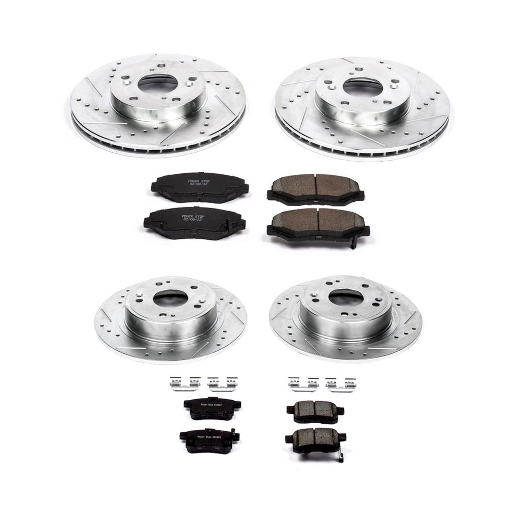 PowerStop K2744 - Z23 Drilled and Slotted Brake Rotors and Pads Kit
